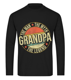 Mens Grandpa The Man The Myth The Legend Grandfathers Fathers Day T-Shirt