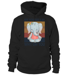 Eff You See Kay Why Oh You Funny Vintage Elephant Yoga Lover T-Shirt