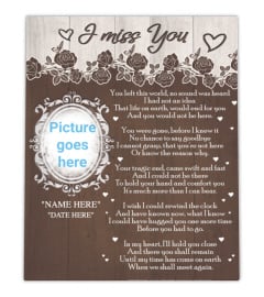 I Miss You Memorial Canvas