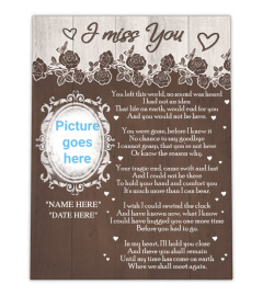 I Miss You Memorial Canvas