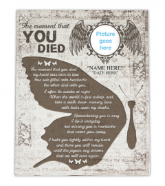 The Moment That You Died Memorial Canvas