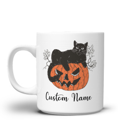 Black cat and pumpkin custom