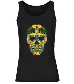 HALLOWEEN SKULL SHIRT WITH GREEN CHEEK CONURE