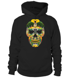 HALLOWEEN SKULL SHIRT WITH GREEN CHEEK CONURE