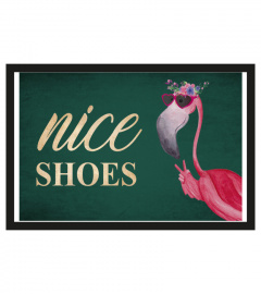Flamingo nice shoes doormat gift
