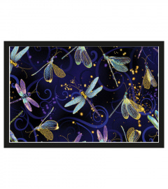 Beautiful butterflies in the starry night doormat