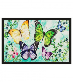 Best colorful butterflies welcome home doormat