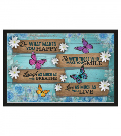 Lovely butterflies welcome home doormat gift