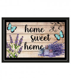 Butterfly home sweet home doormat