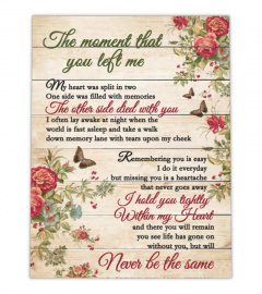 The Moment That You Left Me Memorial Canvas