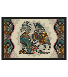Dragon patterns welcome doormat gift