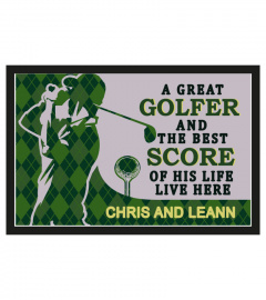 A great golfer and the best his score of his life live here doormat