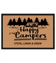 Happy camper welcome doormat