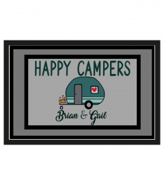 Happy campers doormat home decor