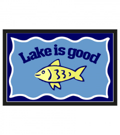 Lake is good with fishes doormat