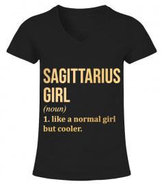 Sagittarius Girl Funny Quote in Gold Premium Scoop T-Shirt