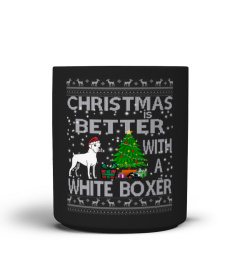 Christmas Is Better With A White Boxer