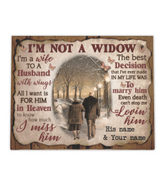 I'm Not A Widow Memories Canvas