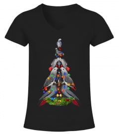 CHRISTMAS SHIRT WITH GREY PARROT