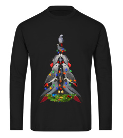 CHRISTMAS SHIRT WITH GREY PARROT