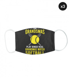 Real Grandmas Watch Softball Funny Softball Baller Catcher T-Shirt