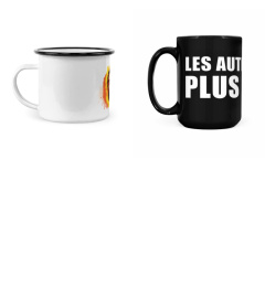 lot de deux tasses logo de la chaine