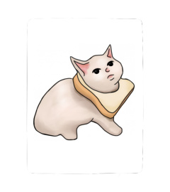 Cat in bread illustration