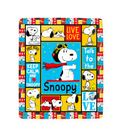 Snoopy Keep Calm Sherpa Blanket