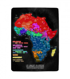 Les langues d'Afrique | noir | sans frontières (plaid)