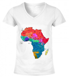 Les langues d'Afrique | original | avec frontières (tshirt)