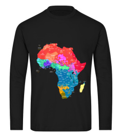 Les langues d'Afrique | noir | sans frontières (tshirt)