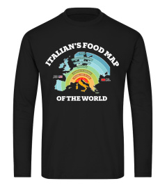 Funny Italian Food Map Shirt  | BEST SELLING