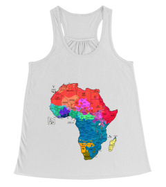 Les langues d'Afrique | original | avec frontières (tshirt)