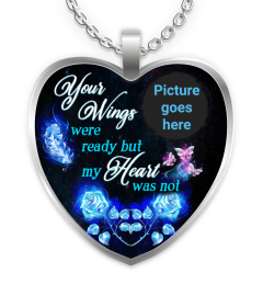 Your Wings Were Ready Personalized Memorial Necklace