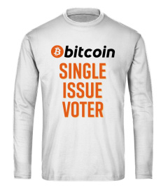 bitcoin single issue voter t shirt