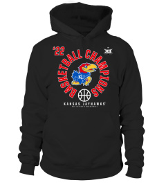 kansas jayhawks 2022  big 12 basketball conference tournament champions hoodie