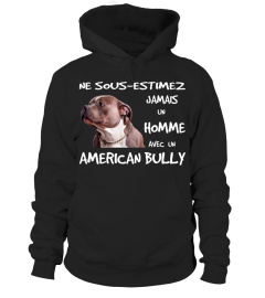 UN HOMME AVEC UN AMERICAN BULLY