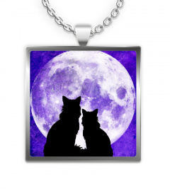 Purple Moon - collana gatto