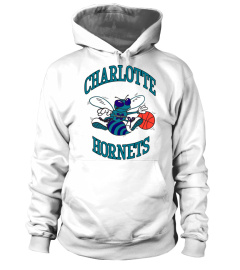 NBA Basketball Charlotte Hornets Print Retro T-shirt