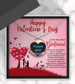 US - To My Girlfriend Valentine's Day Gift Custom Photo Necklace