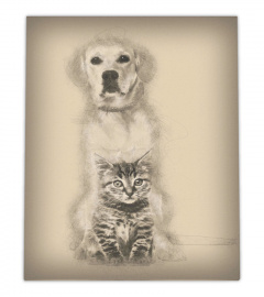 British Longhair Kitten Lover Canvas Wall Art