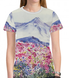 Montagne au printemps t-shirt femme