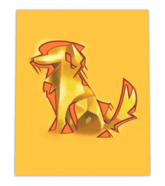 Golden Retriever Cool Fire Dog Canvas Decor