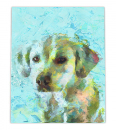 Dog Golden Retriever In Water Canvas Decor