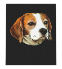 Beagle Dog Portrait Wall Art Poster