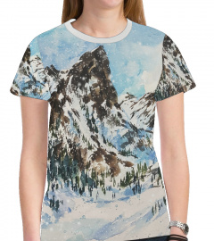 Montagne en hiver t-shirt Femme