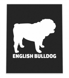English Bulldog lover wall art canvas gift