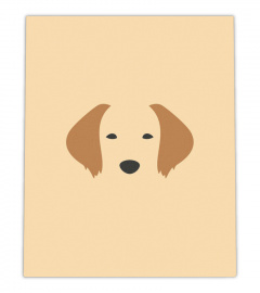 Golden Retriever dog draw cute face dog Canvas Decor