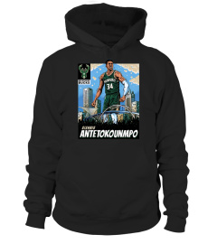 Giannis Antetokounmpo Shirt Giannis Antetokounmpo Skyline Milwaukee Bucks T-Shirt