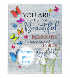 You Are The Most Beautiful Memory Personalized Memorial Canvas